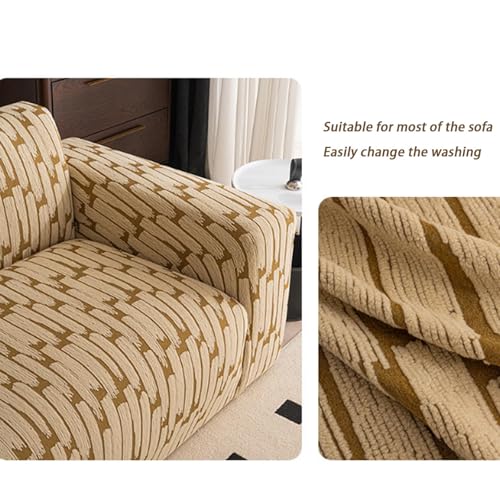 Housses de coussin de canapé épaisses Curry Triple en tissu extensible - 3