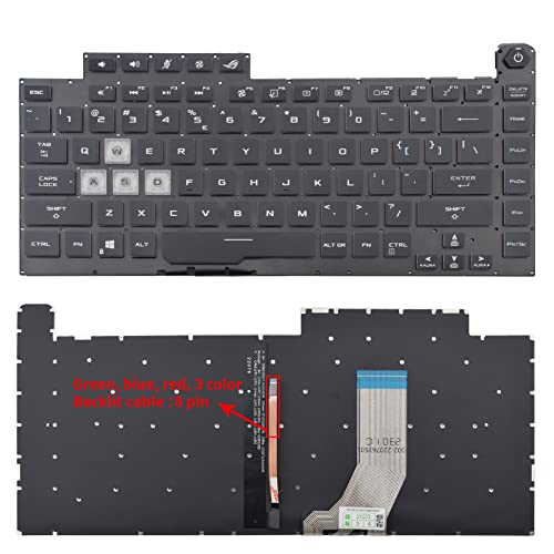 Clavier de remplacement pour Asus ROG G512 G531 et G532 avec connecteur rétroéclairage 8 broches