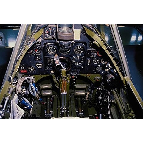 661046 Cockpit Of MK23 Supermarine Spitfire A4 Photo Poster Print 10x8 Cover