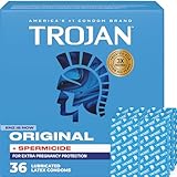 TROJAN ENZ Spermicidal Lubricated Condoms, Value Pack, 36 Count