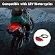 LED Motorrad Rücklicht, Hochwertiges Motorrad Rücklicht Bremsrücklicht, 12V Wasserdichtes Für ATV Roller Dirt Bike Universal Zubehör Hinten Stopplicht Mit 9 LEDs Und 3 Draht Anschluss