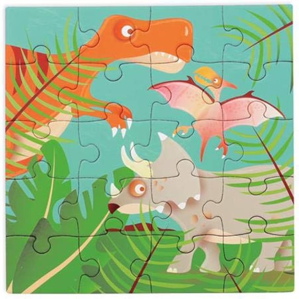 SCRATCH- Dinosaurier Puzzle magnético de Dinosaurios, Libro desplegable