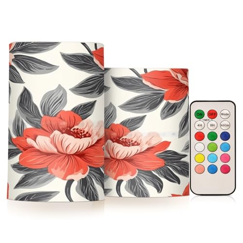 Ewusp Candele a forma di palline di Natale, senza fiamma, a batteria, candele LED tremolanti, impermeabili, realistiche, con telecomando e timer, per interni ed esterni, decorazione per le vacanze