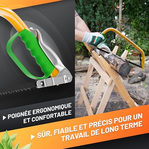 GRÜNTEK Scie à Branches, Scie à bois manuelle coupe agressive bois MARLIN. Scies à main 610mm – Image 5
