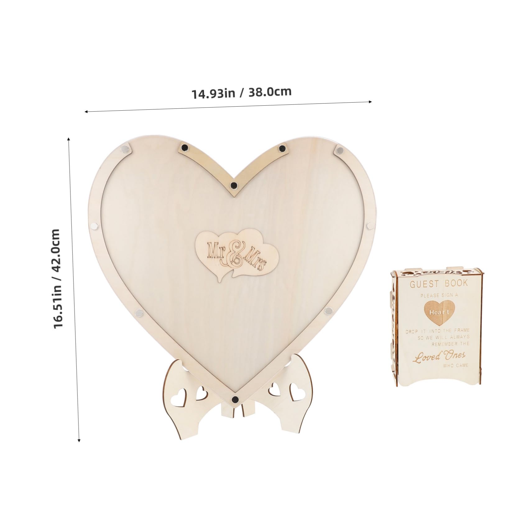 1juego Libro De Firmas para Bodas Alternativa Creativa Al Libro De Invitados Decoración De Corazón para Celebraciones y Eventos Especiales