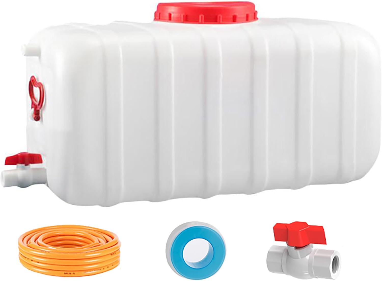Large Capacity Water Tank with Spigot for Camping Plastic Water Storage Tank Water Container for Emergency Storage Household Outdoor Camping RV Self-Driving Tour(Size:80L/21gallon)