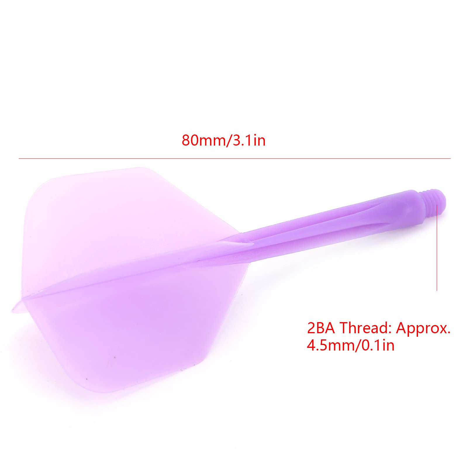 XHIKOWAT Dartboard Wing Anti Breakage One Piece Transparent Shaft and Head 2ba Integrated Transparent Dart Shaft for Dart Games (Violet), XHIKOWATud7torw8fs-15