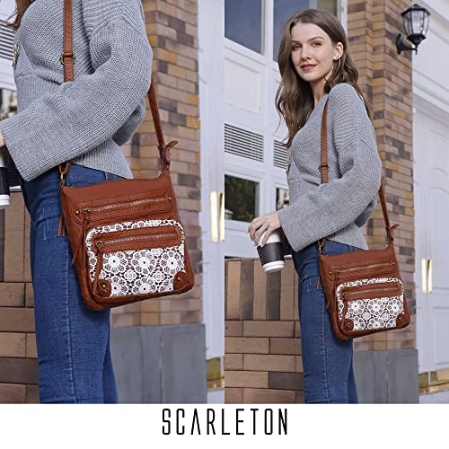 Image of Scarleton Crossbody Bags for Women Purses and Handbags Multi Pocket Shoulder Bag Faux Leather Small, H1833