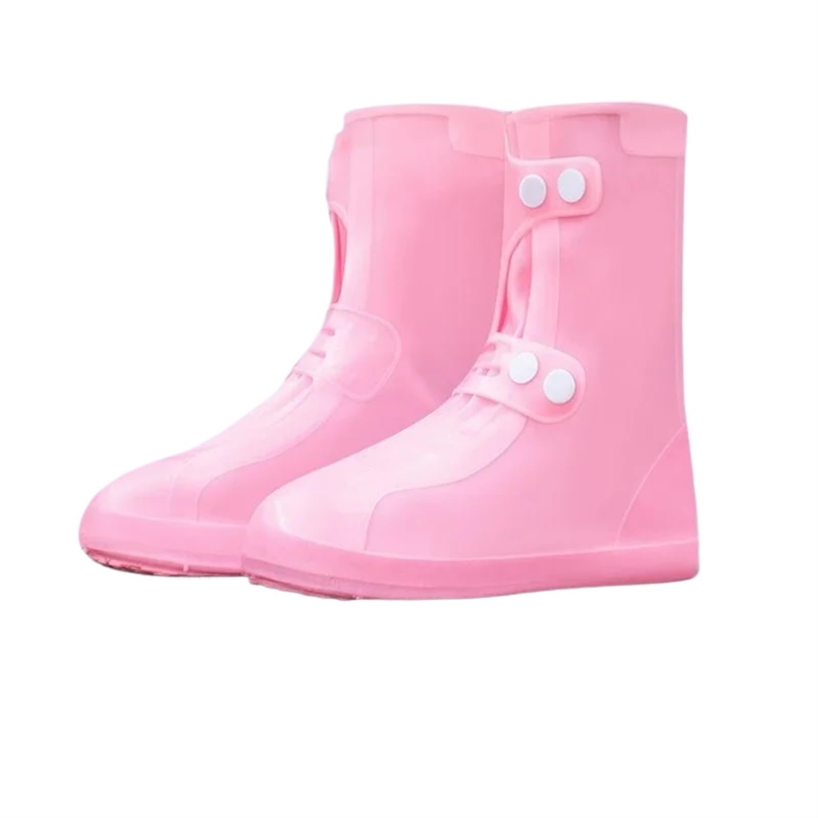 Regenschuhe Herren Männliche Schuhüberzüge Motorrad Leichte Galoschen Schwarz Biker Herren Regenstiefel Outdoor Gummistiefel Wasserdicht(Pink 26CM,40)