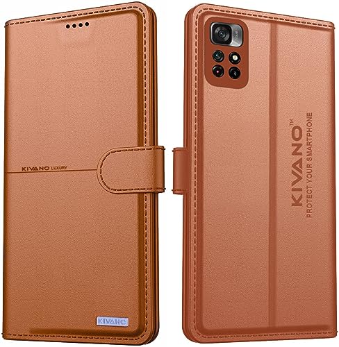 Image of Compatible with Xiaomi Redmi Note 11T / Xiaomi Poco M4 Pro 5G Flip Cover | Leather Finish | Inside Pockets & Inbuilt Stand | Shockproof Wallet Style Magnetic Closure Back Cover Case