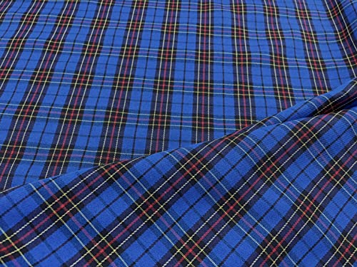 Premium 60-Inch Blue Plaid Scottish Tartan Cotton Fabric - Ideal for Clothing, Upholstery, and Home Decor Projects 7 Premium 60-Inch Blue Plaid Scottish Tartan Cotton Fabric - Ideal for Clothing, Upholstery, and Home Decor Projects - Image 6
