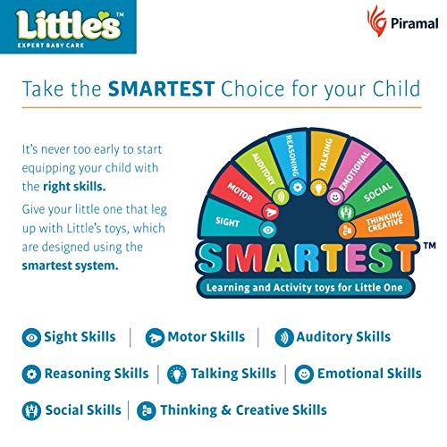 Little's Soft Plush Baby Ball with Rattle Sound | Baby Toys | Size 11 cm (Medium) | Toys for Kids | Colorful Toddler Activity Toys | Soft Toy (Image - 2)