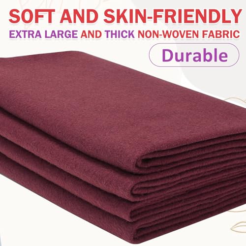 Image of XSEINO Burgundy Large Felt Fabric 36 inch X 36 inch(1 Square Yard), 1.4 mm Thick Soft Felt Fabric Sheet for Crafts, Red Series Colors Soft Nonwoven Fabric, Fit for Decoration, Sewing, DIY Crafts