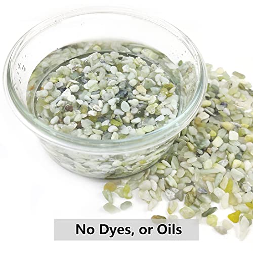 Image of YISZM 2LB Succulent and Cactus Pebbles, 1 /5 Inch Jade Natural Decorative Polished Stones, River Rocks for for Indoor Plants, Vases, Planters and Outdoor Gardening