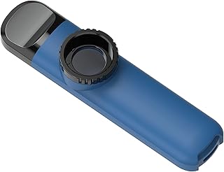 Kazoo - Instrumentos musicales fáciles de aprender, coloridos kazoos con 4 flautas de repuesto, cordón de diafragma, color azul