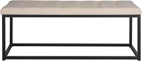 Miniatura 8 de Safavieh Home Reynolds - Banco de terciopelo gris y latón de 48 pulgadas