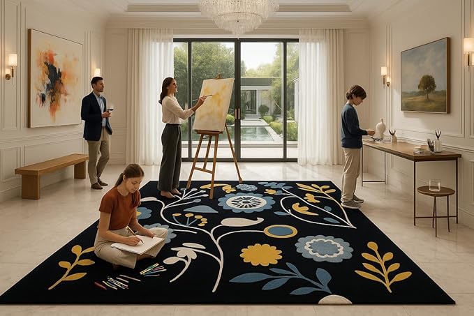 Image of Luxurious Tufted Woolen Carpet Collection Size 4 X 6 Feet (Color-Multi)