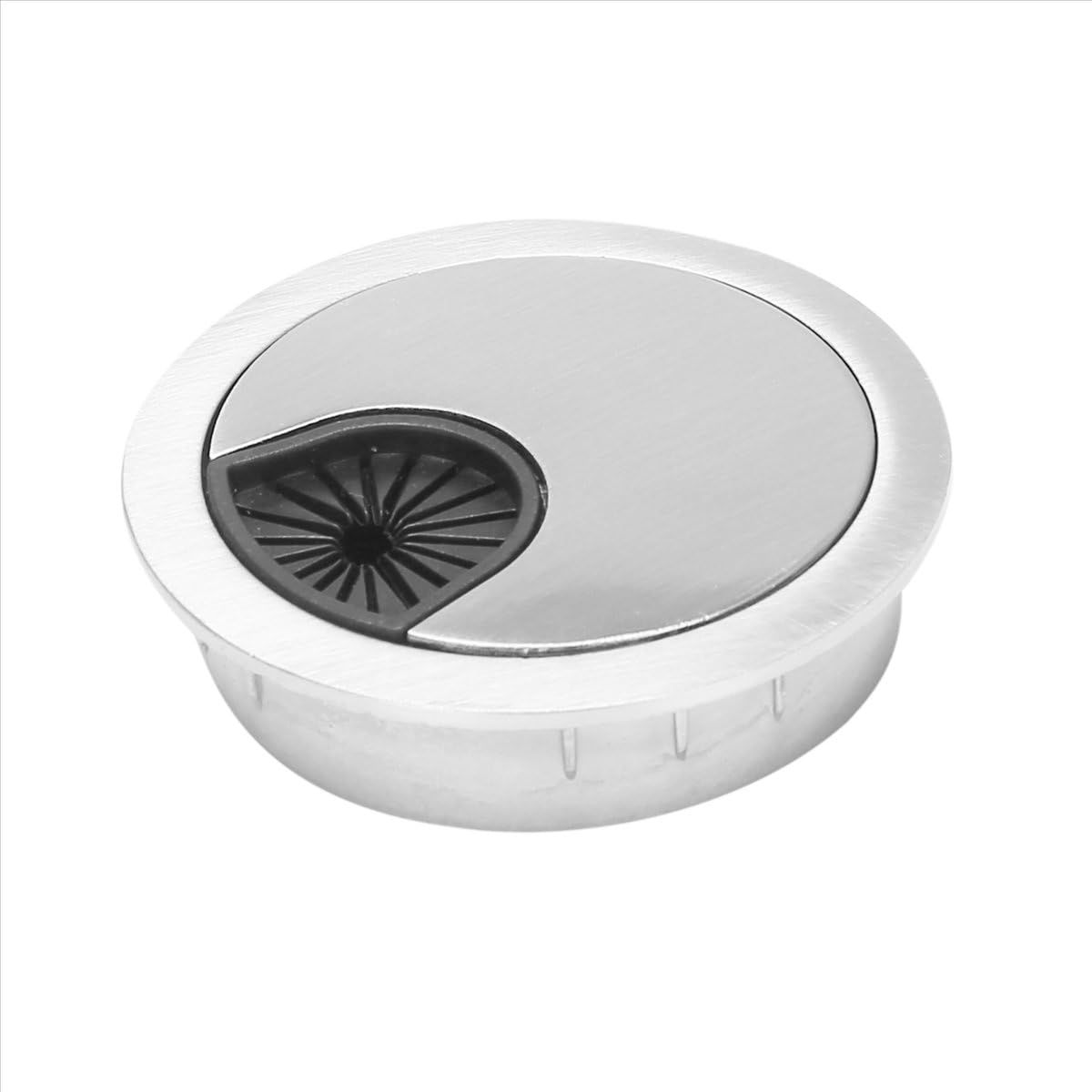 Sankaka PC Computer Stainless Steel Outer Diameter 50mm Desk Grommet Cable Hole Cover