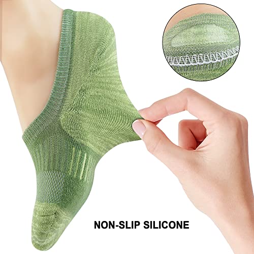 Image of Gonii Womens No Show Socks Athletic Ankle Socks Cushioned Running Low Cut | Breathable fabric, Reinforced toe heel, Thick sole pad, Anti-slip heel grip, Sweat-wicking, Anti-shrink, Sport & casual wear