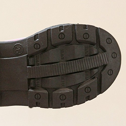 Gaorui — Botas de cano curto infantis para meninos e meninas — Botas impermeáveis com cadarço e zípe