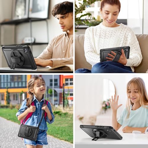 KAIJIABox Case for Samsung Galaxy Tab A11 8.7 Inch 2026, Galaxy Tab A9 8.7 Inch 2023, Drop Protection with Screen Protector, 360°Rotate Hand Strap&Stand, Shoulder Strap, Pencil Holder, Black by KAIJIAbox - Used condition - Image 8