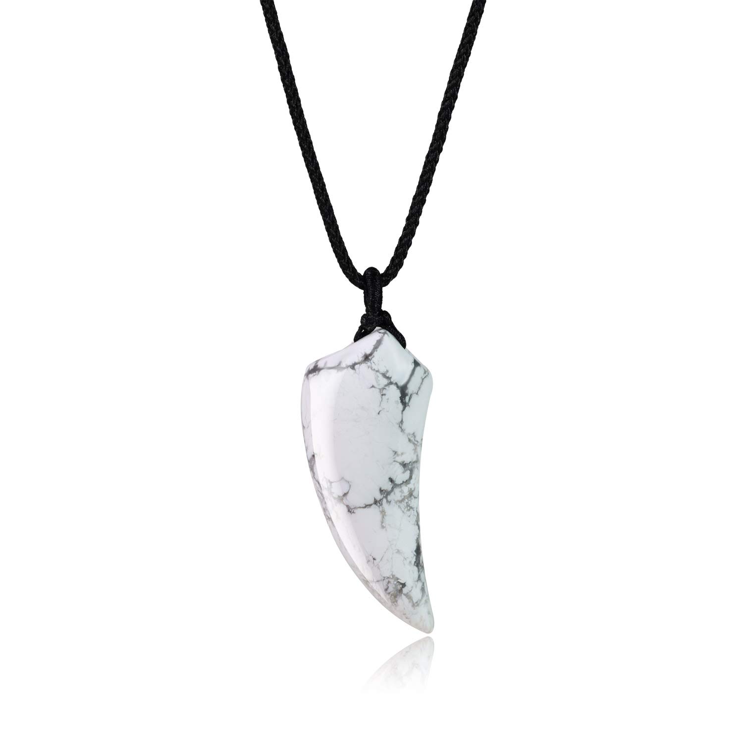 COAIWolf Tooth Healing Crystal Stone Necklace