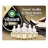 Air Wick Plug in Scented Oil Refill, 5 ct, Sandalwood , Air Freshener, Essential Oils