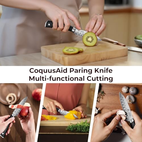 Image of CoquusAid Paring Knife 3.75 Inch Fruit Knives, Small Kitchen Knife