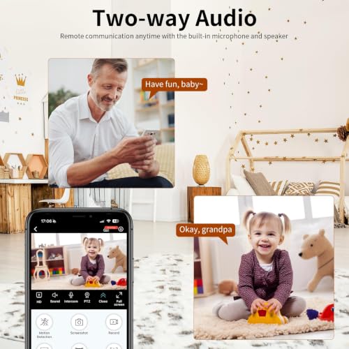 Image of VSTARCAM Indoor Camera, 2K HD Dog /Pet Camera with Phone APP, Night Vision, 2-Way Audio, Hybrid Zoom, 2.4G WiFi Dual Monitor, 7 /24 Recording, Cloud /SD Card Storage