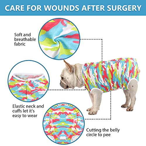 Image of Dog Diapers Suit Period Onesie for Female Dog Sanitary Panties Male Doggy Heat Diapers Cover Fit for Small Medium Dogs Camo /M