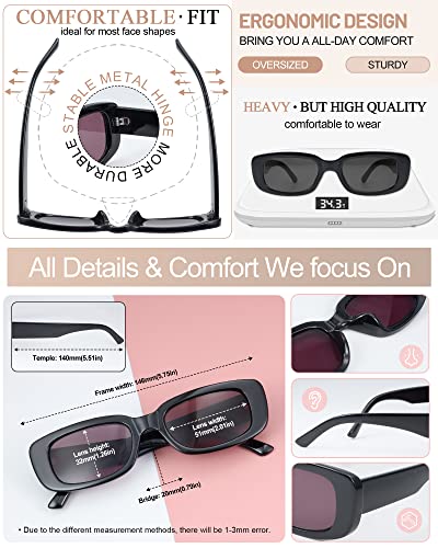 MARE AZZURO Wide Reader Sunglasses Women Fashion Chunky Sun Reading Glasses 1.0 1.25 1.5 1.75 2.0 2.25 2.5 2.75 3.0 3.5 4.0 5