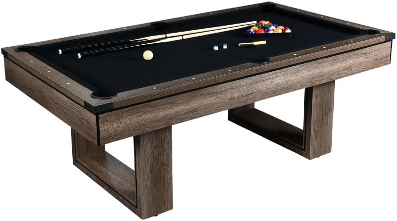 Multifunctional Pool Table with Dining Table Top & Table Tennis - Great for Family Leisure Games, Includes All Accessories, Chrome Caps