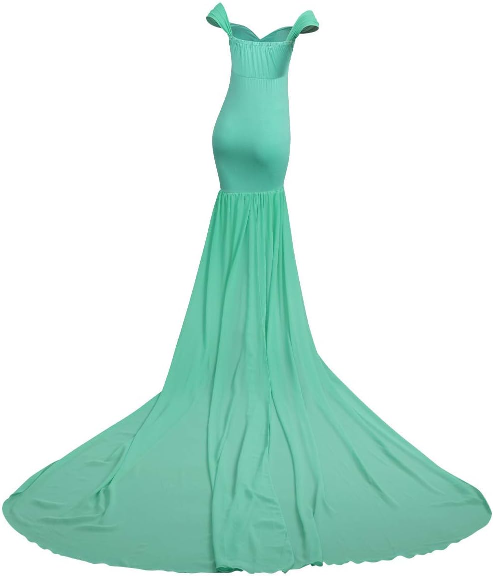 Maternity Elegant Fitted Photography Gown Long Sleeve Slim Fit Maxi Photography Floor Baby Shower Grace Dress Photo Shoot