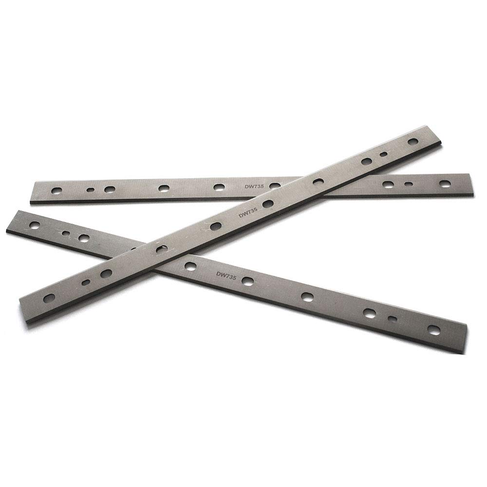 Cuchillas para cepilladora Dewalt DW735 DW7352 OSCARBIDE 13 pulgadas HSS repuestos de cuchillos para cepillar 2 bordes de corte 13 pulgadas x 7/8 pulgadas x 1/16 pulgadas, 3 unidades