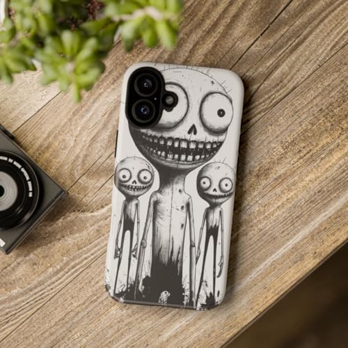 Coque rigide iPhone 16 Plus mate Three Slimy Monster Figures noire - 4