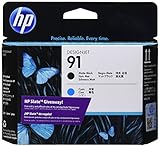 HP C9460A 91 Matte Black and Cyan Printhead Works Designjet Z6100
