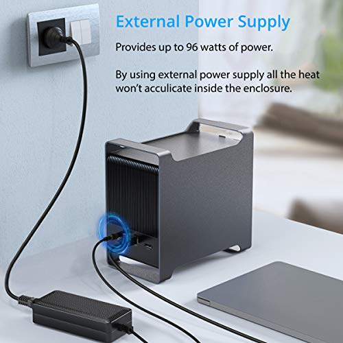 Image of Syba 5 Bay 2.5 inch and 3.5 inch SATA HDD External USB 3.0 / eSATA RAID Hard Drive Enclosure Support 120TB & RAID 0 /1 /5 /10 /JBOD Mode SY-ENC50122