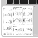 Excel ショートカット ステッカー 日本製 再剥離 パームレスト 貼るだけ 効率化