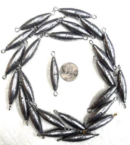 Catchmore 1 oz in Line Trolling (Cigar) Sinkers - 25 Pack - 2