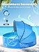 Hikiddy Planschbecken mit Schatten:47 Zoll Pop-Up Splash Pool mit Schatten für Sommer Strand Garten (Blau, 47 Zoll)