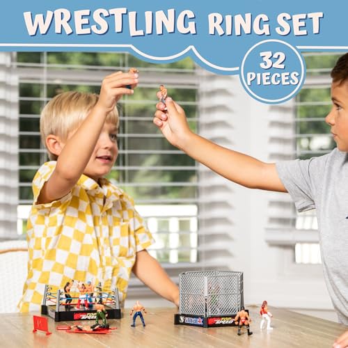 Toyvelt 7901 Ring Playset With 32-Piece Wrestling Action Figures For Boys 8-12 Playset, Safe And Durable Toys thumb #1