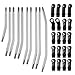 Que-T 10pcs 313mm Wheelbase Stainless Steel Steering Pull Rod Link Linkage for 1: 10 RC Axial SCX10 II 90046 Crawler Car Silver