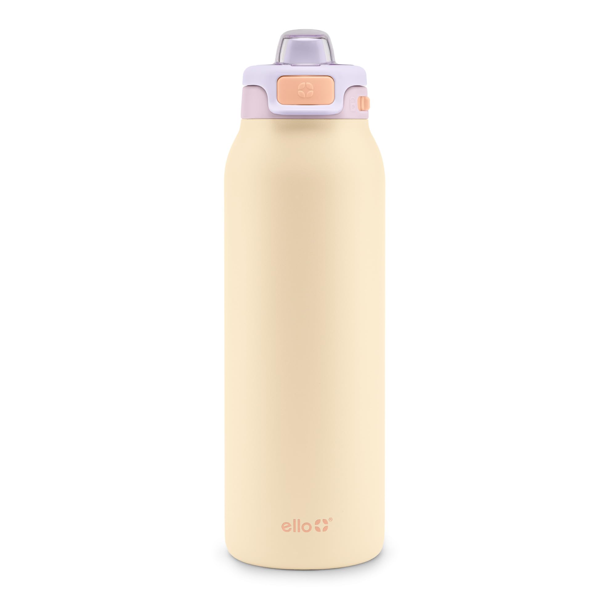 Ello Pop & Fill 32oz Stainless Steel Water Bottle with Quick Fill Technology, Double Walled and Vacuum Insulated Metal, Leak Proof Locking Lid, Sip and Chug, Reusable, BPA Free, Pastel Paradise