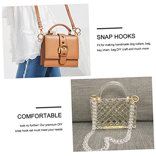 Gogogmee 6pcs Metal Spring Hook Buckles Gourd Design Snap Hooks for Keyring Suitcase Swivel Trigger Clip Snap Set for Bag Hardware Accessories