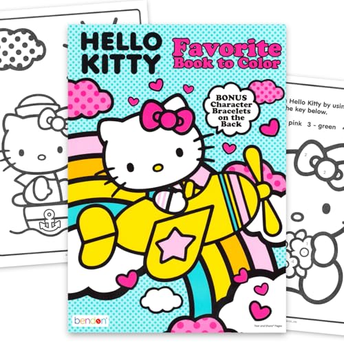 Hello Kitty Coloring and Activity Book Set - 32 Cartoon Coloring Pages, Activity Sheets, Games, Puzzles, More | Hello Kitty Coloring Book for Kids