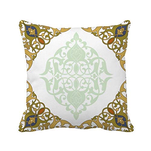 Housse de coussin carrée fleur parallèle baroque pour canapé usé - 2