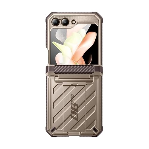 SUPCASE for Samsung Galaxy Z Flip 5 Case with Stand & Belt-Clip (Unicorn Beetle Pro), [Hinge Protection] [Front Screen Protector] Dual Layer Rugged Protective Phone Case for Galaxy Z Flip 5,