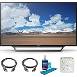 Sony KDL-32W600D 32-Inch Class HD TV with Built-in Wi-Fi Accessory Bundle with Television, Screen Cleaning Kit, Power Strip with Dual USB Ports and 2 HDMI Cables
