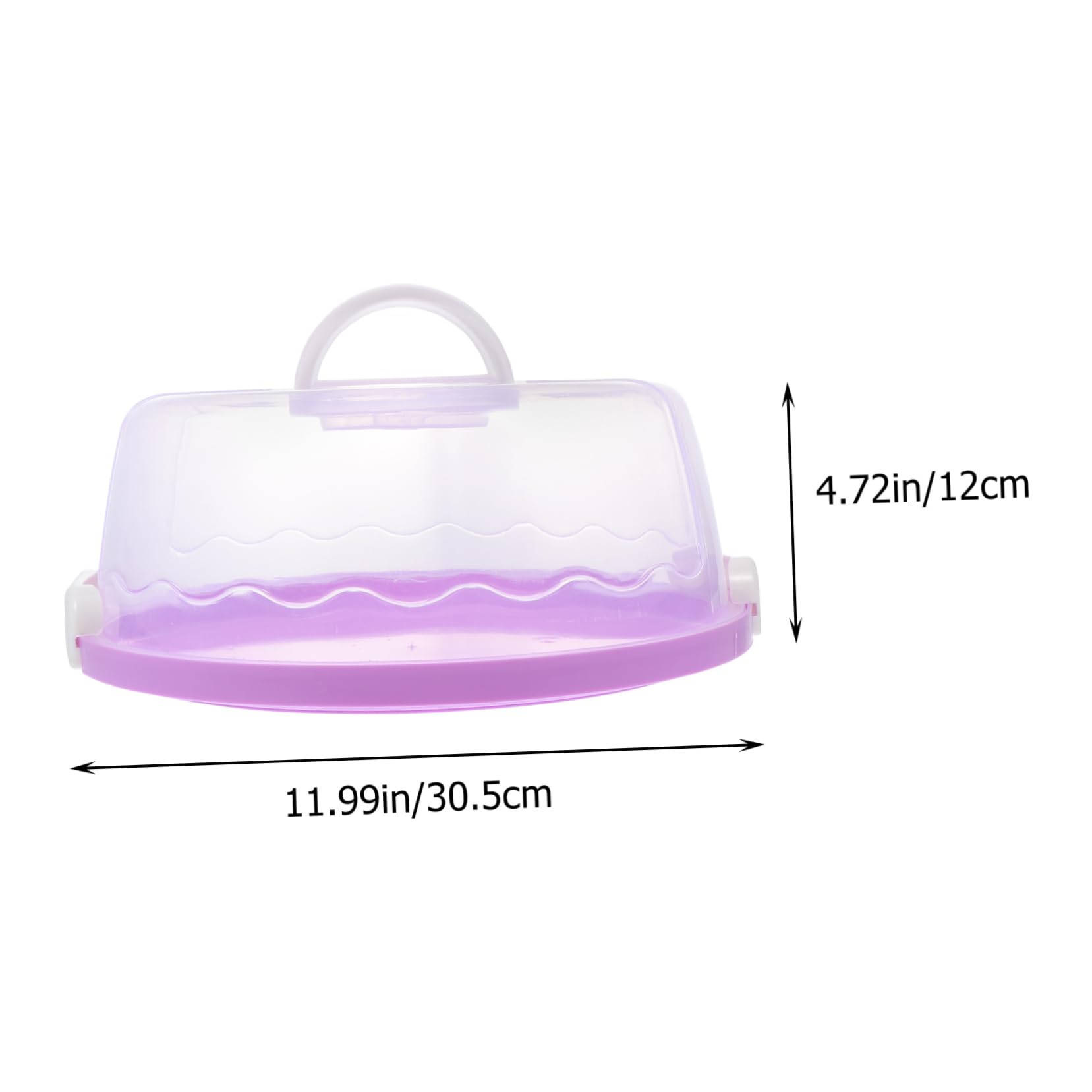 OKUMEYR 1Pc Portable Cake Carrier Stylish Food Storage Box for Desserts Cakes Pastries Violet Color for Transporting and Presenting Treats