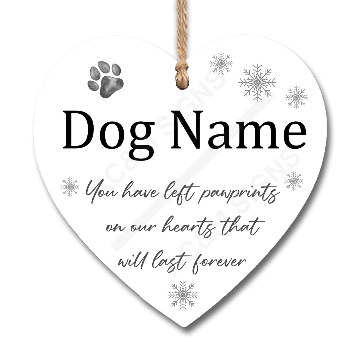 Personalised Dog Memorial Christmas Bauble Wall Plaque H15535 (10cm x 10cm)
